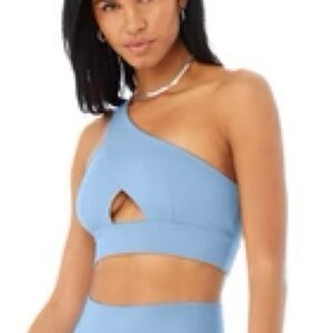 NWOT - Alo Yoga Diagonal Flex Bra in Blue Skies Size Small